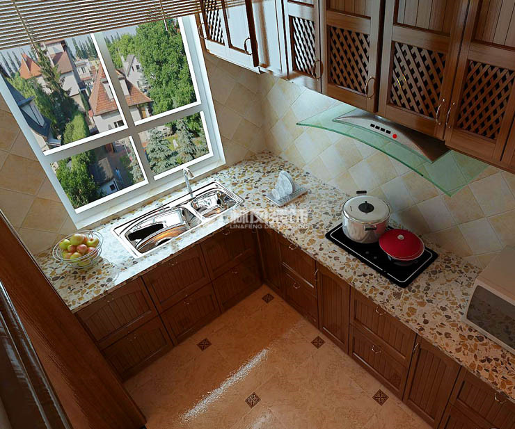 美式風格廚柜臺面設(shè)計裝修效果圖