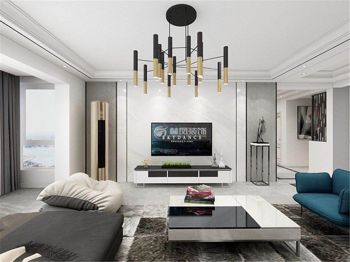 現代輕奢風格客廳裝修效果圖