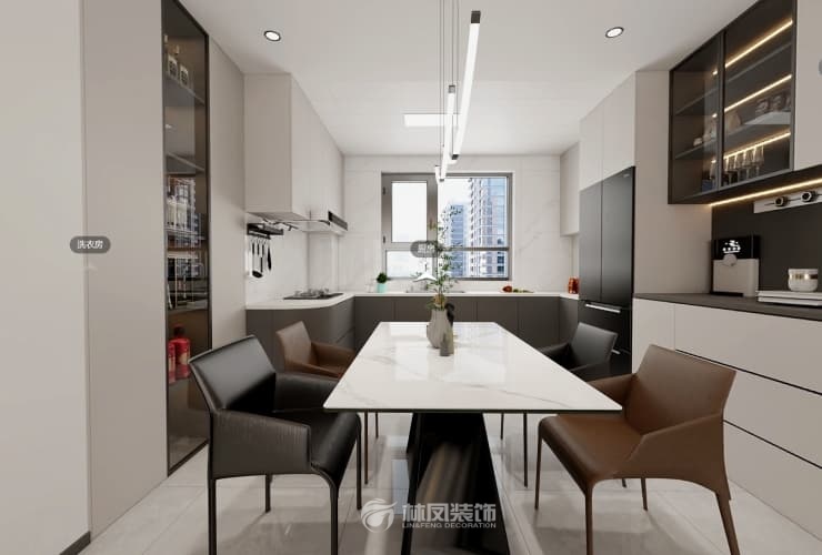 保利公園壹號124平 現(xiàn)代風格 餐廳.jpg