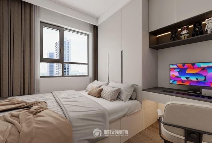 保利公園壹號 124平 現(xiàn)代風格 臥室2.jpg
