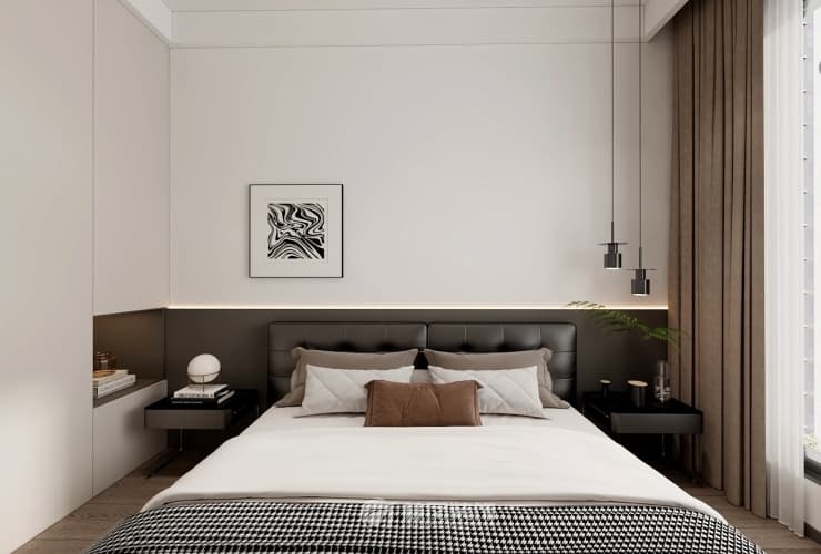 保利公園壹號 124平 現(xiàn)代風格 臥室1.jpg