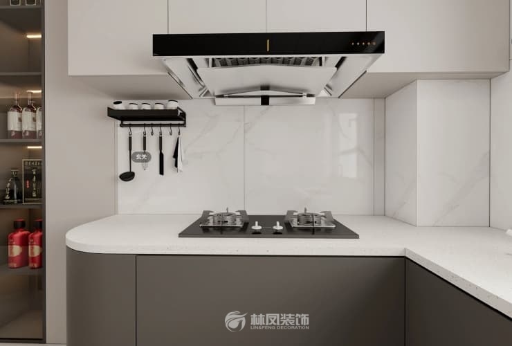 保利公園壹號124平 現(xiàn)代風格 廚房2.jpg